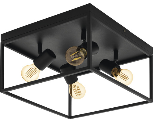 Plafond EGLO Silentina 4L svart Svart taklampa med fyra lampor och metallram