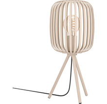 Bordslampa med lampskärm av ribbor och trebent fot