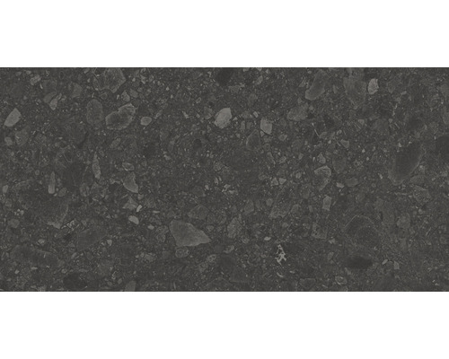 Klinker Terrazzo Donau 30x60x1cm grafit matt rektifierad