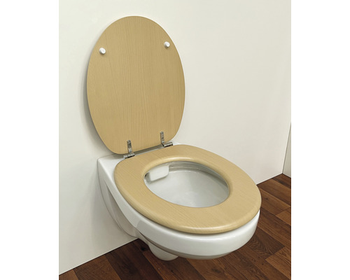 Toalettstol med öppet trälock