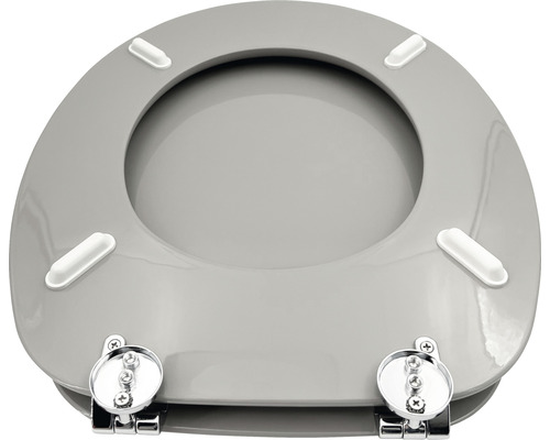 Toalettsits med förkromade gångjärn och fäste