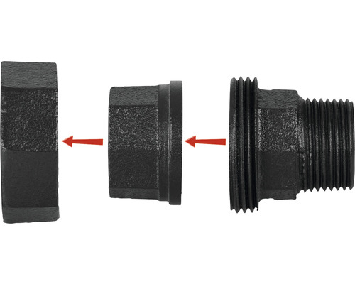 Installationskoppling med gängadapter