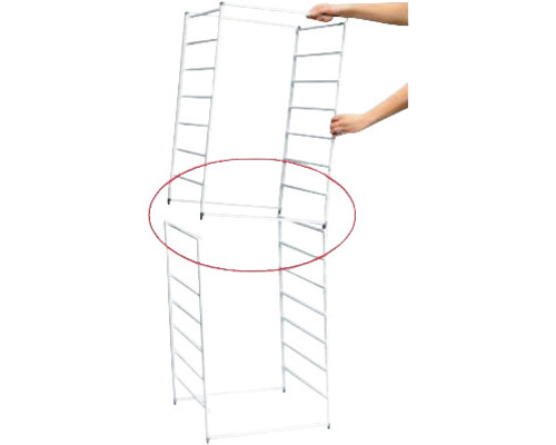 Montering av ett hyllsystem med flera nivåer