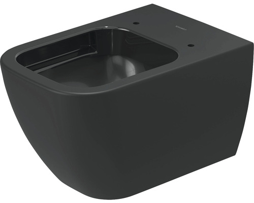 Vägghängd toalett DURAVIT Happy D.2 Plus utan WC-sits antracit matt/blank vattensparande P-lås