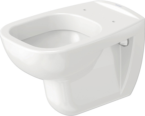 Vägghängd toalett DURAVIT D-Code utan WC-sits vit blank vattensparande P-lås Vägghängd toalett med djup spolning för badrum och toaletter