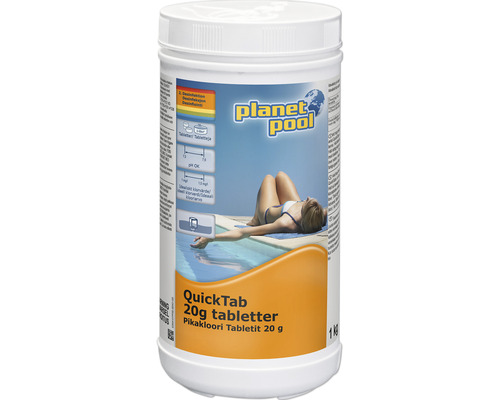 Poolkemi PLANTET POOL QuickTab 20g tabletter 1kg