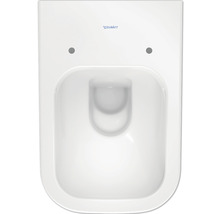Vägghängd toalettstol med djup spolning av sanitetskeramik med Duravit-logotyp