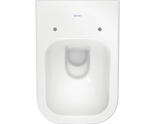 Vägghängd toalettstol med djup spolning av sanitetskeramik med Duravit-logotyp
