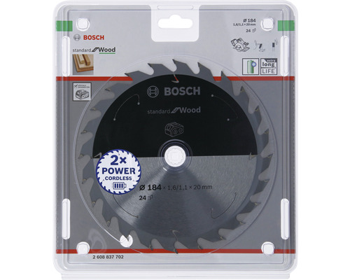 Bosch cirkelsågblad Standard for Wood, diameter 184 millimeter