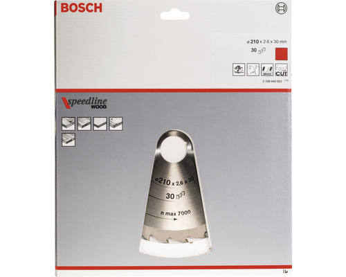 Bosch Speedline Wood cirkelsågblad, 210 gånger 2,6 gånger 30 millimeter