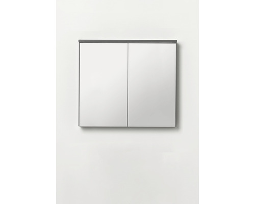 Spegelskåp HAFA Edge trä antracit matt LED 80x70 cm