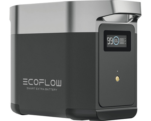 EcoFlow Smart Extra batteri med display för att visa laddningsstatus