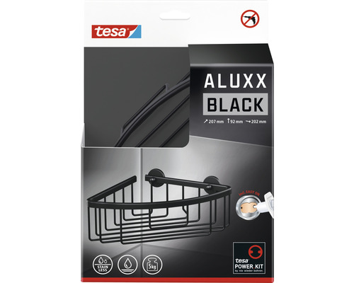 Tesa Aluxx Black hörnhylla förpackning