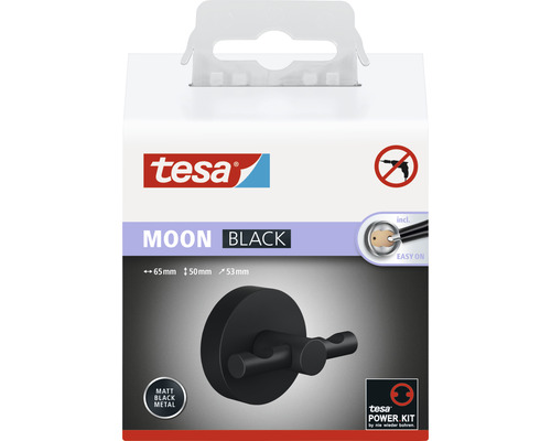 Tesa Moon Black klädkrok förpackning