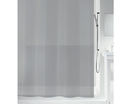 Duschdraperi SPIRELLA Bio enfärgad grå 180x200 cm