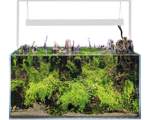 Akvarium AQUAEL UltraScape 90 LED-belysning ca 243L OPTI-glas snow