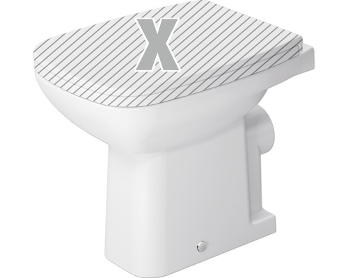 Toalettstol DURAVIT D-Code utan WC-sits vit blank djupspolande P-lås