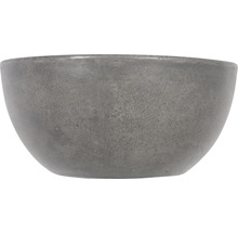 Grå keramisk växtskål