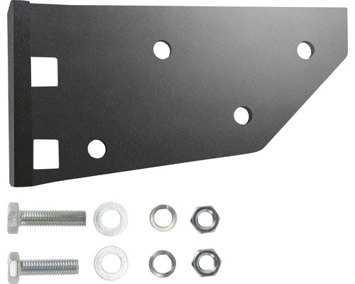 Metallfäste med skruvar, muttrar och brickor