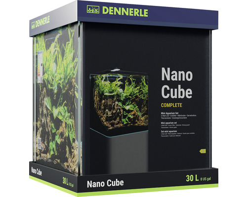 Nanoakvarium DENNERLE Nano Cube Complete 30L LED-belysning Chihiros C 251r Dennerle Nano Cube komplett set akvarium 30 liter