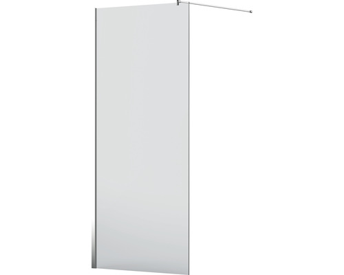 Duschvägg av glas med stabiliseringsstång