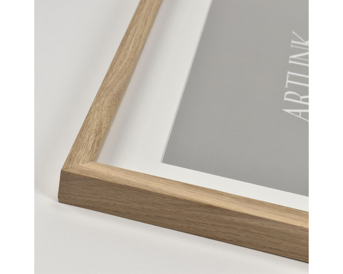 Detaljvy av en tavelram med trästruktur