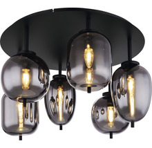 Plafond GLOBO Blacky 6xE14 svart