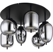 Plafond GLOBO Blacky 6xE14 svart