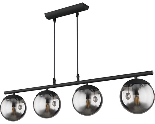 Pendellampa med fyra runda glasskärmar