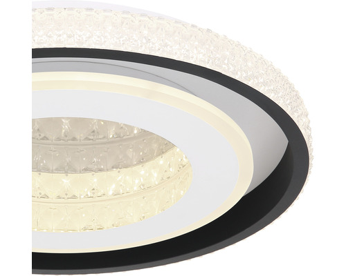 Rund LED-taklampa med kristalloptik