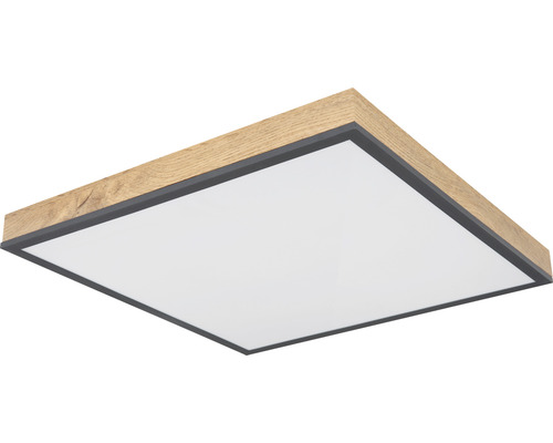 Fyrkantig taklampa med träram