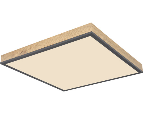 Fyrkantig LED-taklampa med träram