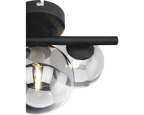 Taklampa med runda glasskärmar