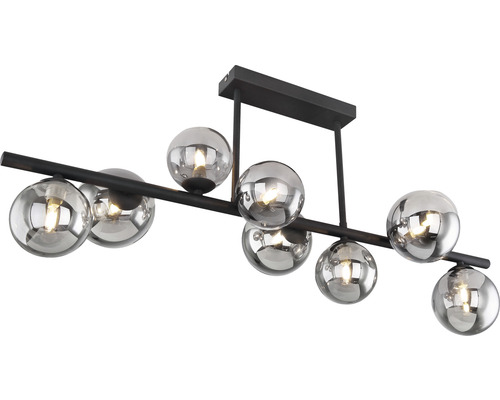 Taklampa med flera lampskärmar i glas