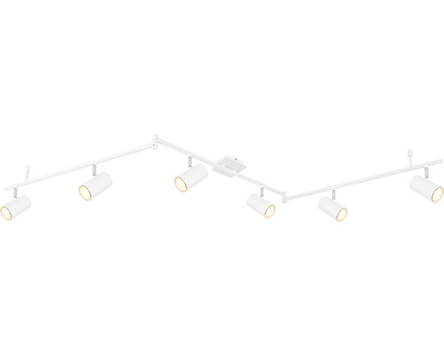 Vit LED-spotlight med sex spotlights