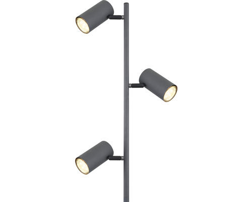 Golvlampa med tre spotlights