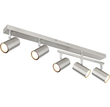 Taklampa med fem spotlights i metall