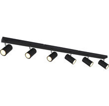 Svart taklampa med sex spotlights