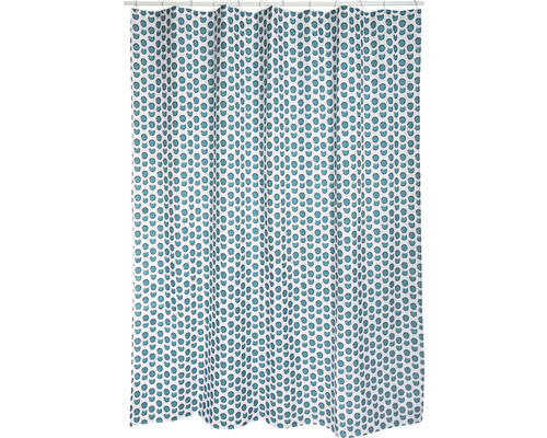 Duschdraperi med prickigt mönster