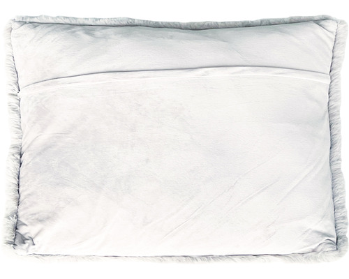 Kudde med kant av fuskpäls