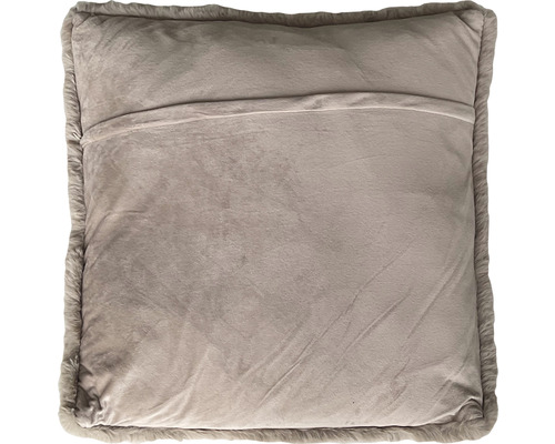 Fyrkantig prydnadskudde med pälskant