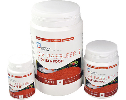 Fiskfoder AQUARIUM MÜNSTER Dr Bassleer Biofishfood Forte L 150g Tre förpackningar Dr. Bassleer Biofish-Food fiskfoder