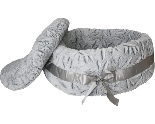 Hundbädd med rosett och avtagbar kudde