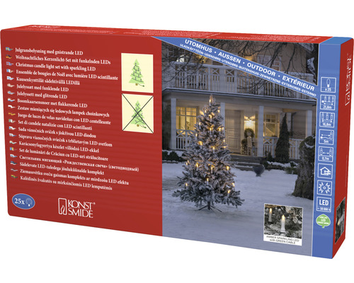 Konst Smide julgransljus med LED-belysning för utomhusbruk