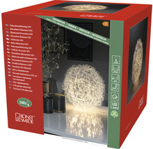 Förpackning av en LED-dekorationsboll, 30 cm i diameter, med 160 lysdioder