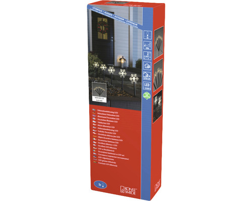 Konstsmide LED dekoration snöflingor för utomhusbruk, 5-pack