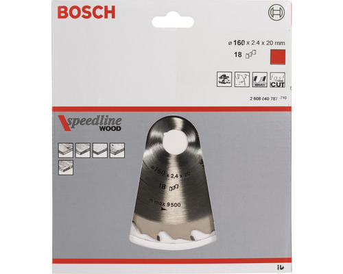 Bosch Speedline Wood cirkelsågblad, 160 millimeter