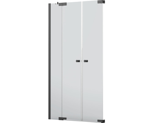 Duschvägg med svängdörr i glas