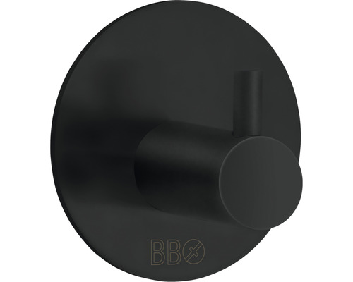 Handdukskrok BESLAGSBODEN Design självhäftande svart matt BB1101