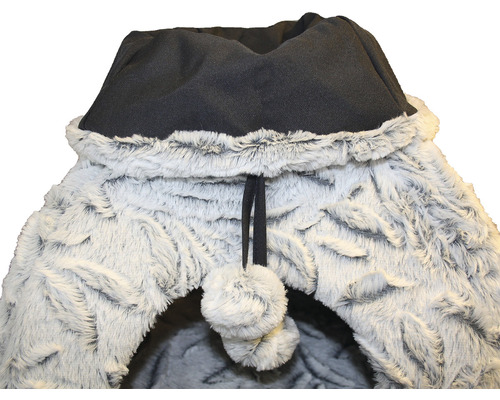 Kattgrotta i plysch med tunnel